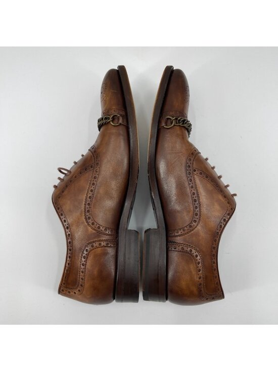 Taft The Grail Brass Chain Toe Brogue Lace Up Oxfords Dress Shoes main image 11
